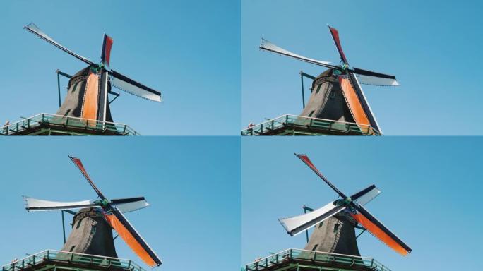 荷兰的传统旧风车是该国的象征之一