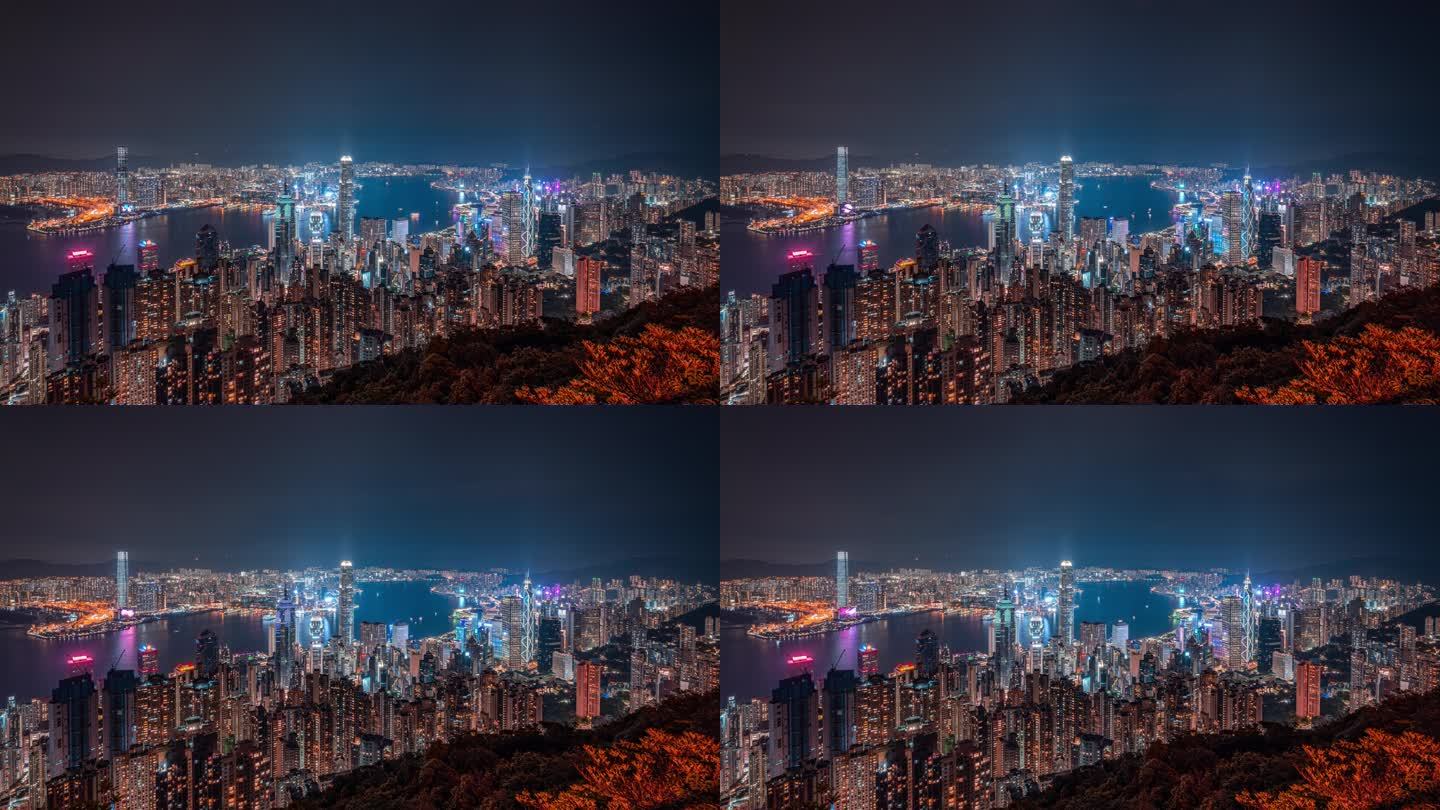 香港太平山夜景延时