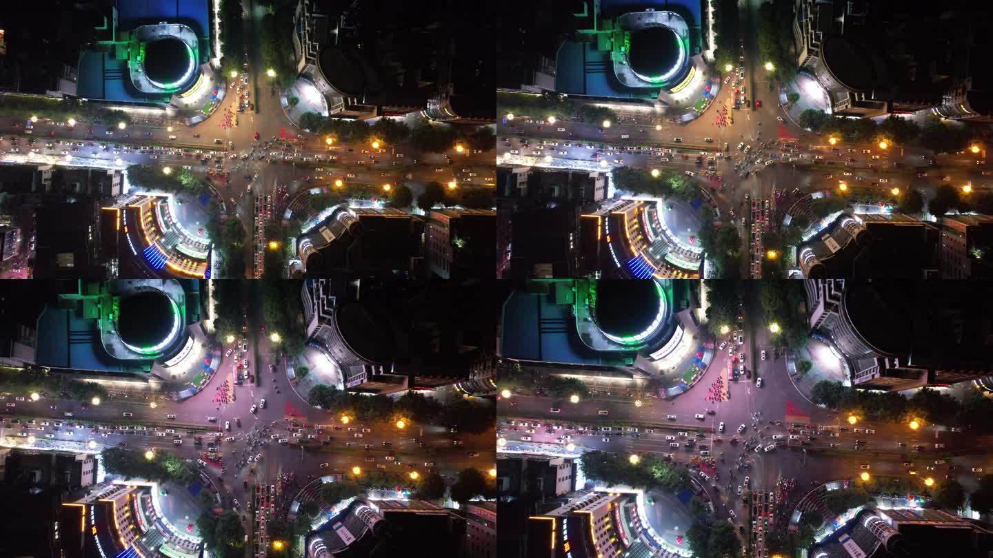 广西桂林城市夜景灯光交通航拍 (93)
