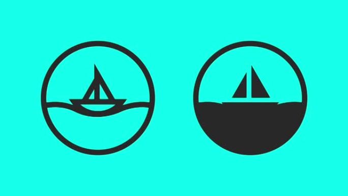 帆船-矢量动画