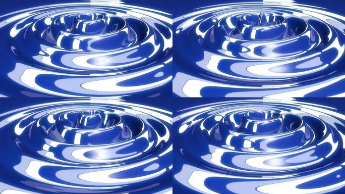 蓝色抽象波浪水滴
