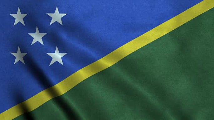 所罗门群岛4K无缝可循环旗帜