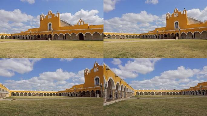 圣安东尼奥德帕多瓦圣方济会修道院在Izamal -墨西哥/ Yucatán