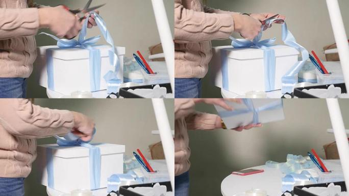 包装圣诞礼物-4k延时和停止运动