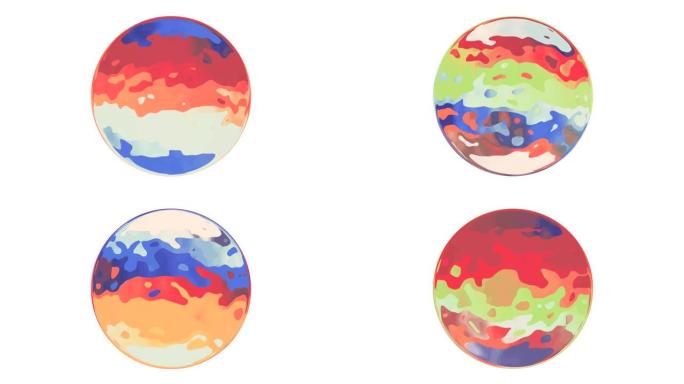彩色球体球体无缝循环动画背景新质量通用彩色酷漂亮视频素材