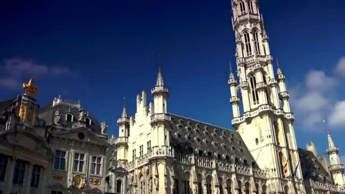 比利时布鲁塞尔大广场市政厅。