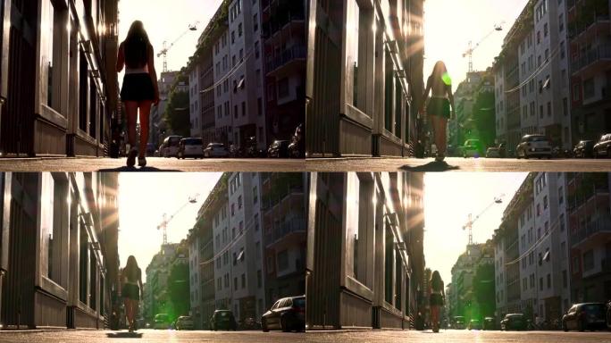 走在街上的女人