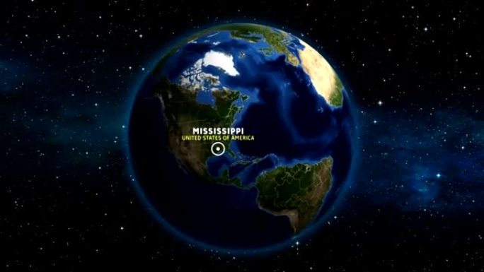 美国密西西比地图-地球变焦