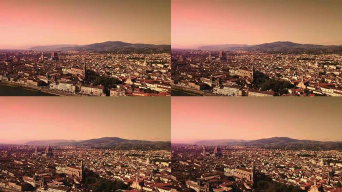 空中无人机镜头视频-佛罗伦萨全景