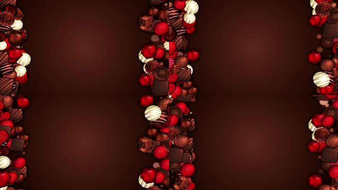情人节，各种精美的巧克力，Loop