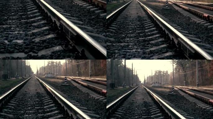 铁路。火车用铁路路轨