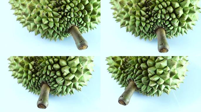 旋转: 水果之王，榴莲是亚洲国家流行的热带水果