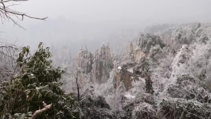 中国湖南张家界冬季国家森林公园