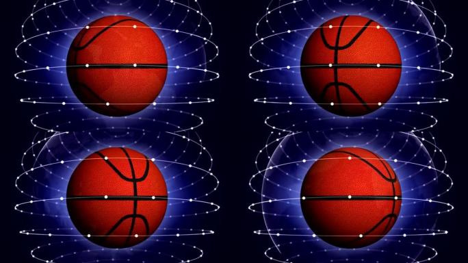 篮球环动画背景，渲染，带阿尔法通道，循环