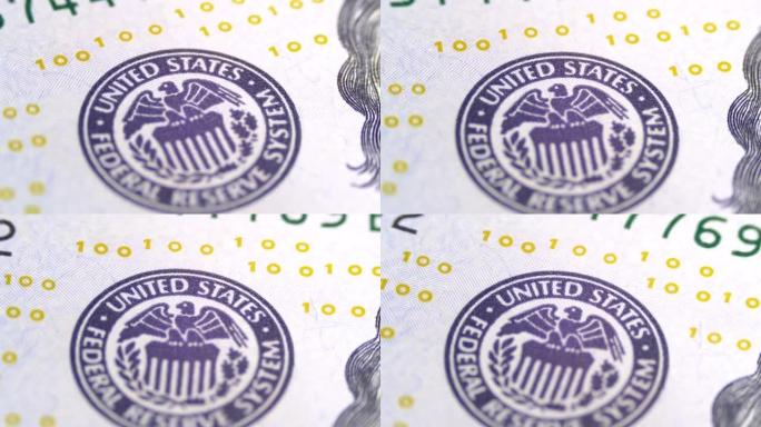 百元美钞的部分内容是关于美国的印刷方式，联邦储备系统