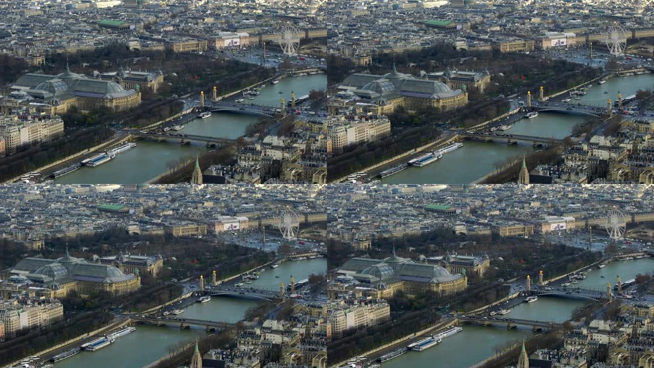 旧城区巴黎鸟瞰图