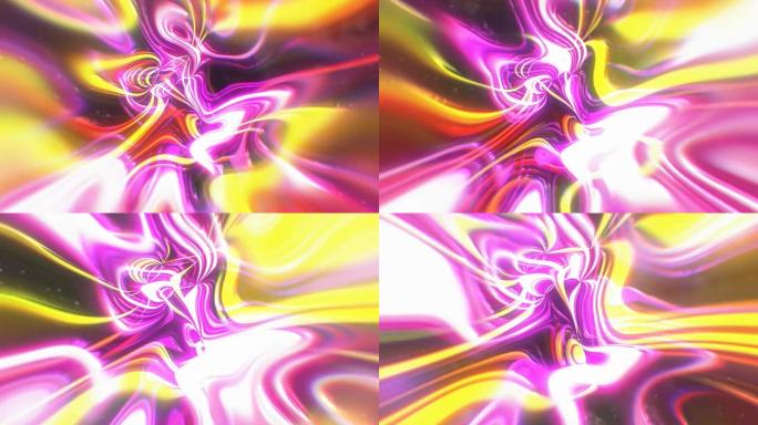 具有视觉错觉和波浪效果的抽象辉光能量背景，3d渲染计算机生成