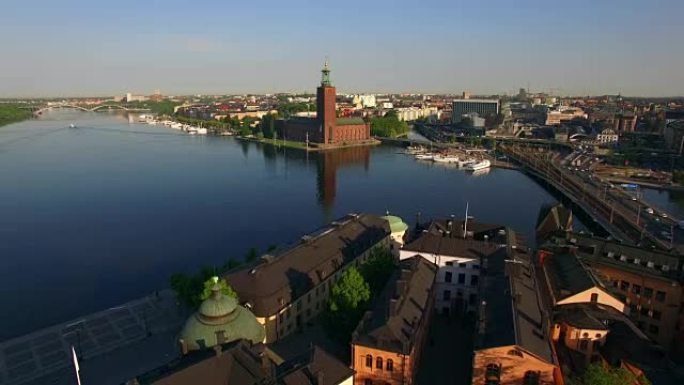 斯德哥尔摩市的鸟瞰图