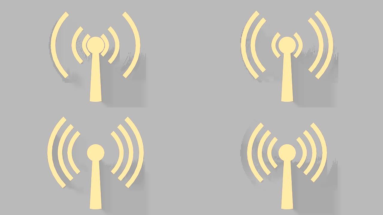 Wifi无线互联网网络网络连接图标标志wi-fi 4k