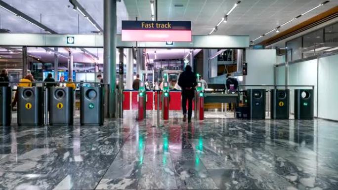 挪威奥斯陆花园机场旅客通过安检的时间间隔