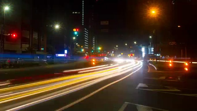 Nakano的Nightlapse 4k分辨率慢快门街
