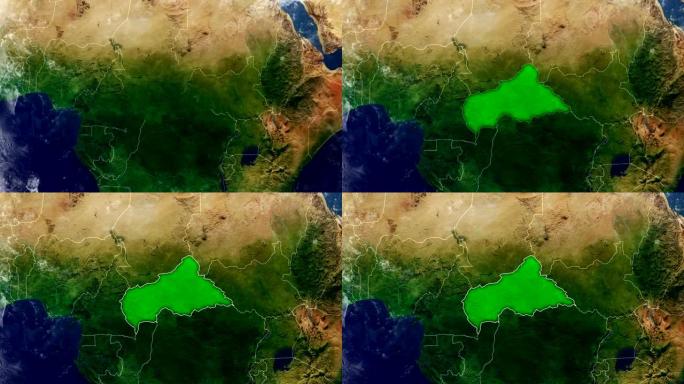 中非共和国地图