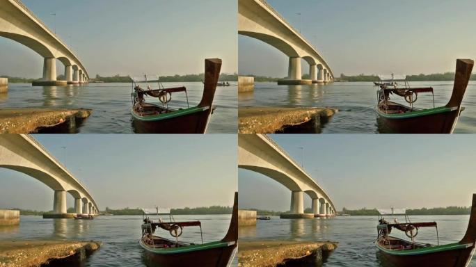 交通: 带长尾船的Siri Lanta大桥
