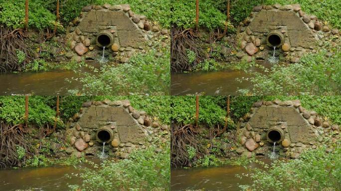 修建水泥混凝土管排水渠排水流体流动