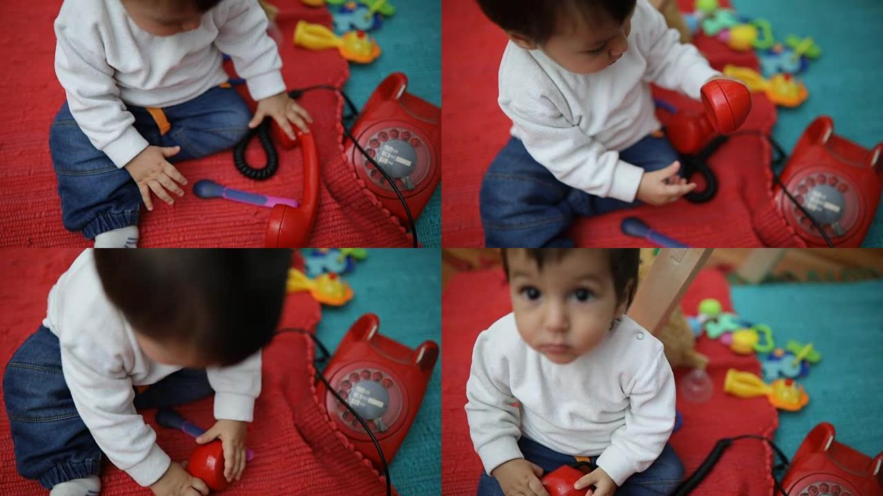 小男孩和他的电话