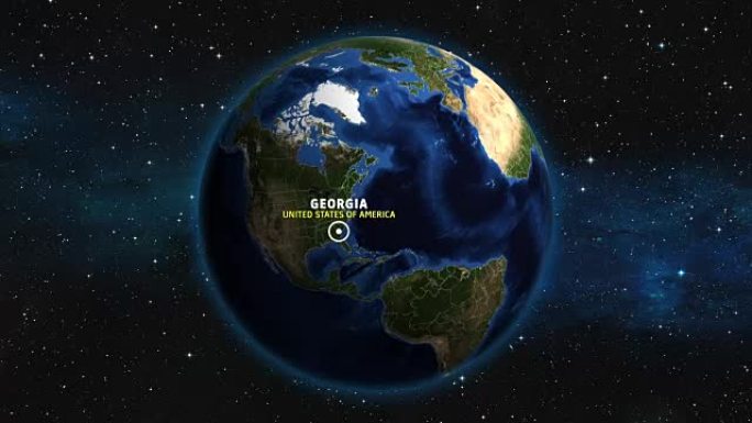 美国佐治亚州地图-地球变焦