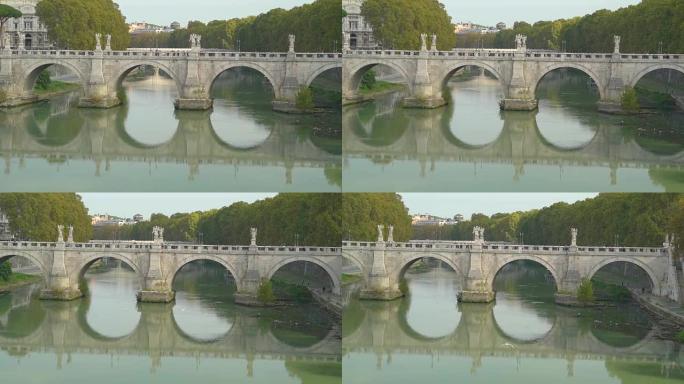 通往意大利罗马圣安吉洛城堡的桥梁