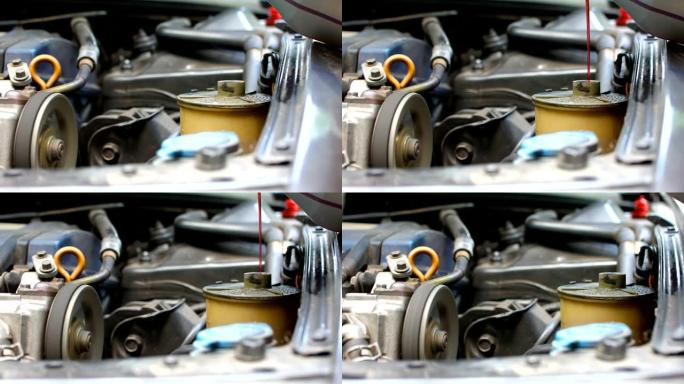 维修概念的汽车机械加注发动机润滑油