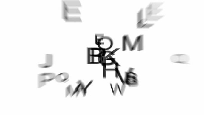 移动字母的抽象运动背景