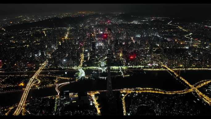 广州塔 珠江新城 超高空 大景 飞机视角