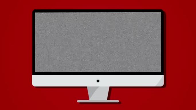 电脑显示器桌面动画，静态进入绿屏，可按键