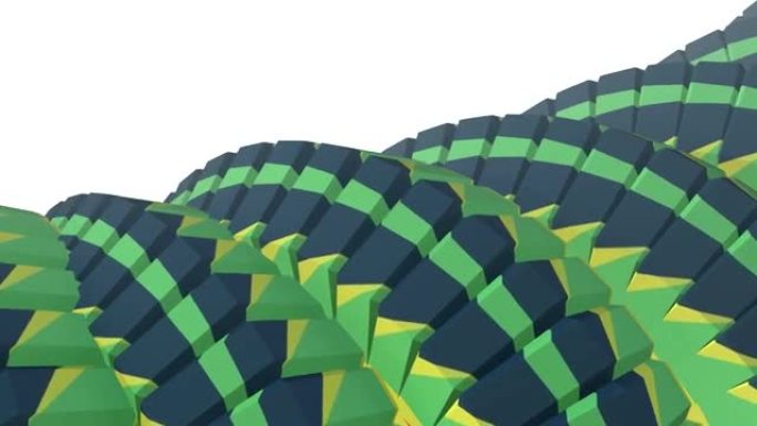 蛇蜗杆脊柱像3d原生条纹齿轮旋转机构无缝循环抽象动画背景新质量七彩酷漂亮漂亮视频片段