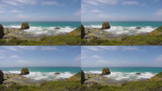 南澳大利亚州袋鼠岛的海洋海岸线