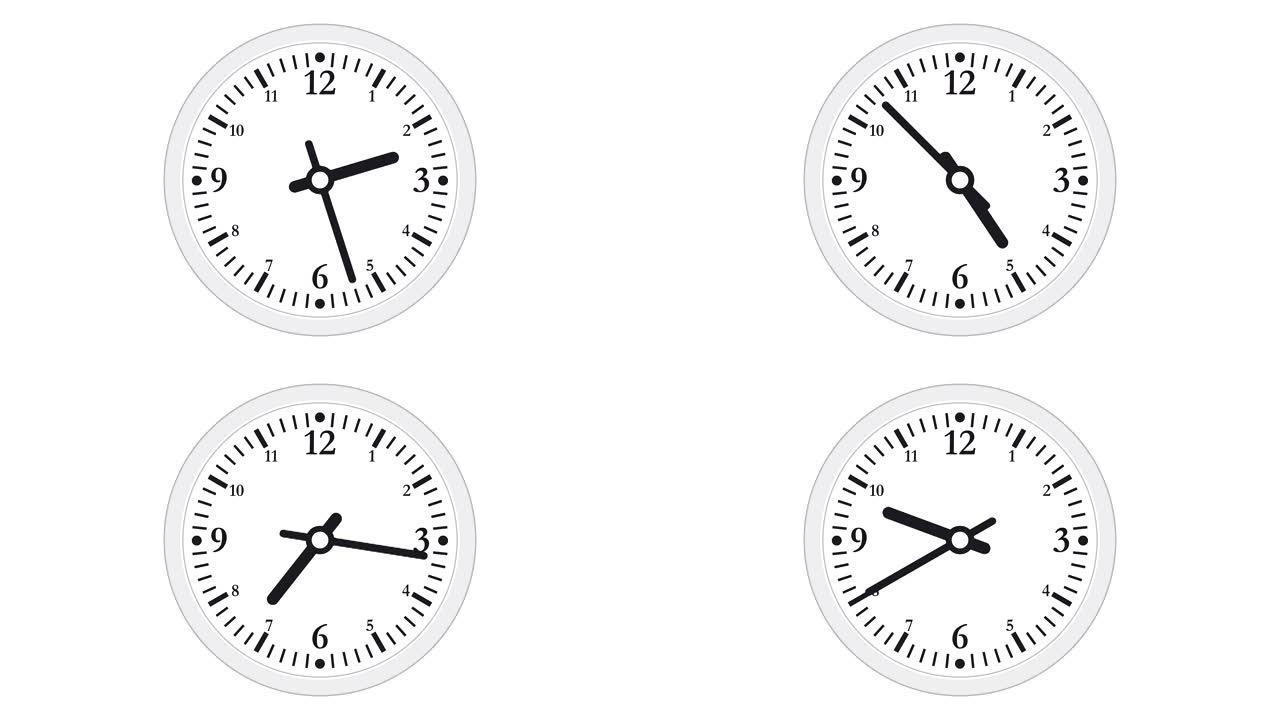 时钟或计时器延时说明性电影图