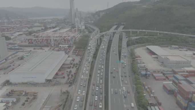 DLOG格式五一劳动节假期高速公路堵车