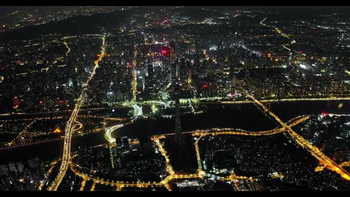 广州塔 珠江新城 超高空 大景 飞机视角