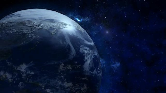 夜晚现实的地球仪。旋转的地球。技术、商业、交通、通信和社交网络。4k