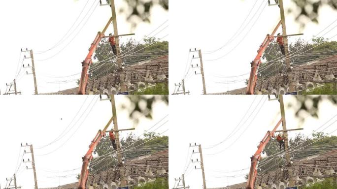 高空工程中的两个电信