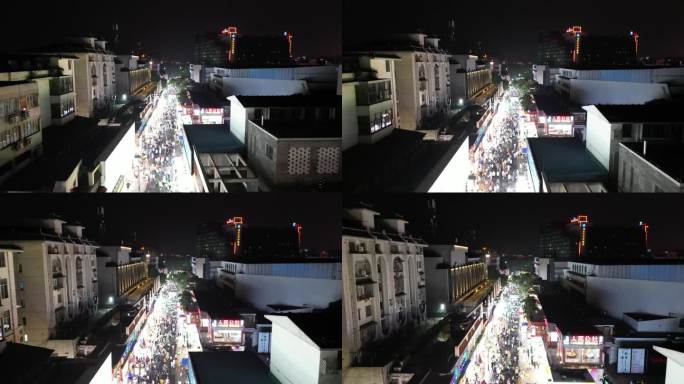 广西桂林城市夜景灯光交通航拍 (101)