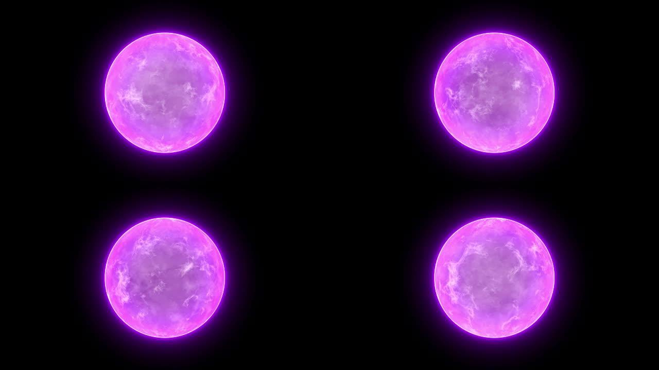 抽象能量球科学背景循环紫色