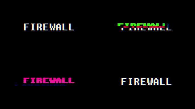 复古视频游戏防火墙文字电脑旧电视故障干扰噪音屏幕动画无缝循环新质量通用复古运动动态动画背景七彩快乐视