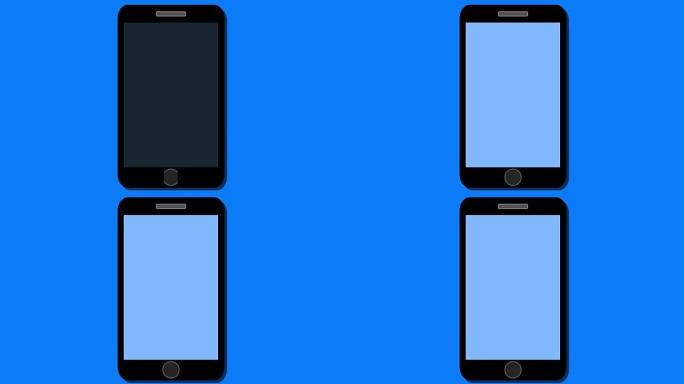 智能手机现代通信发光蓝屏