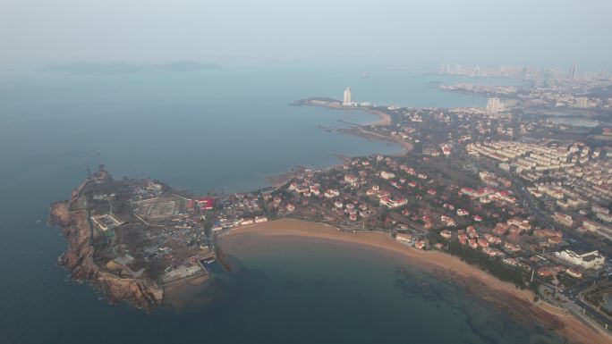 原创 青岛浮山湾海岸线城市风光航拍