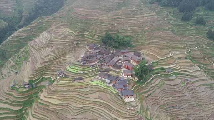 贵州从江加榜梯田航拍