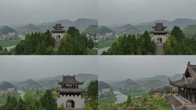 中国4A级国家景区芙蓉镇航拍