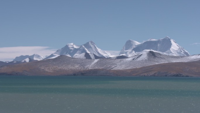 西藏 浪卡子 雪山 湖水